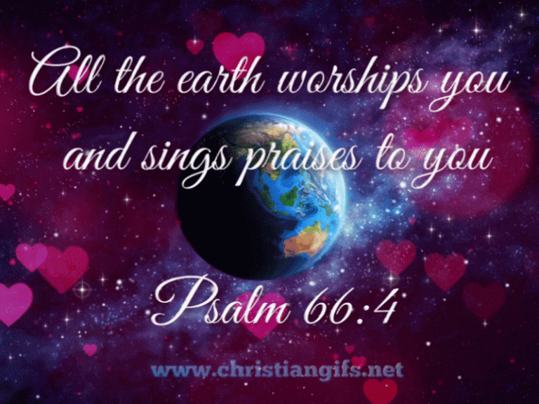 Psalm 66 Verse 4 - Christian Gifs