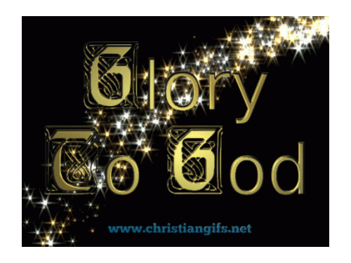 Rotating Glory To God in Gold