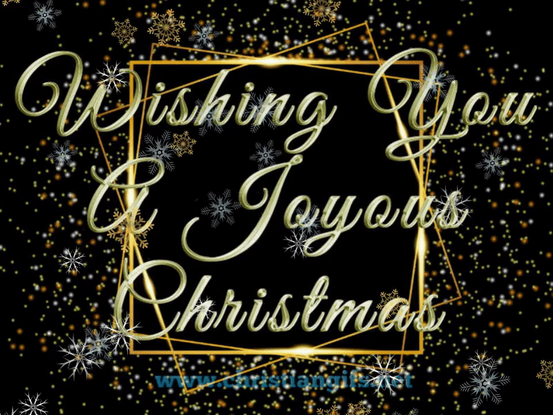 Wishing You A Joyous Christmas With Snowflakes