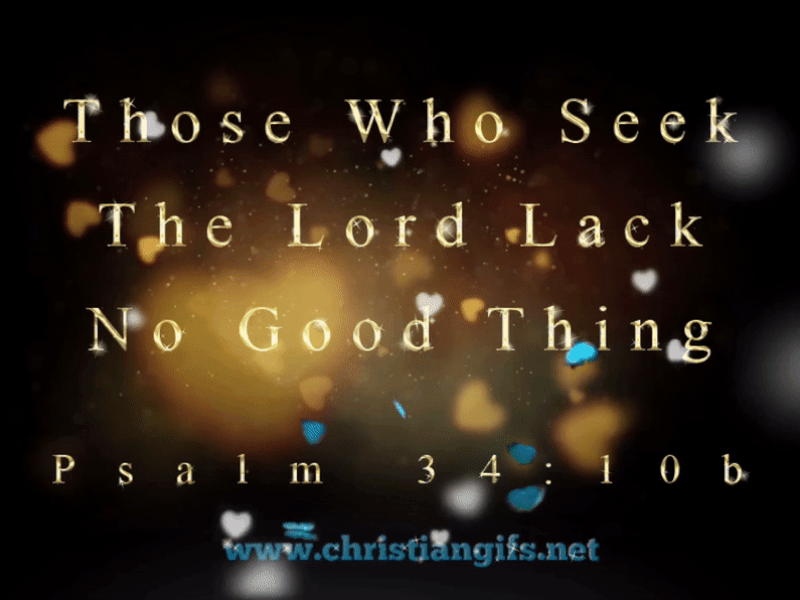 Seek The Lord Psalm 34 Verse 10b